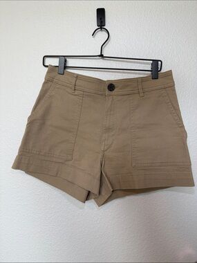 H&M Tan High-Rise Utility Shorts